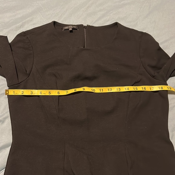 Lafayette 148 NY Black Crepe Peplum Dress - Picture 4 of 8